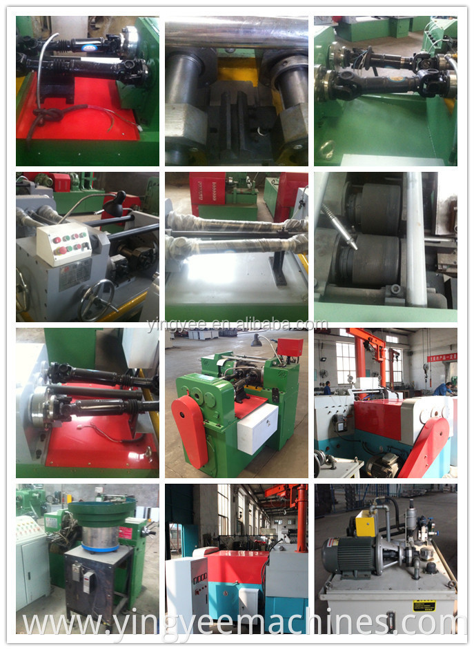 made in china three or two shaft hydraulic thread rolling machine